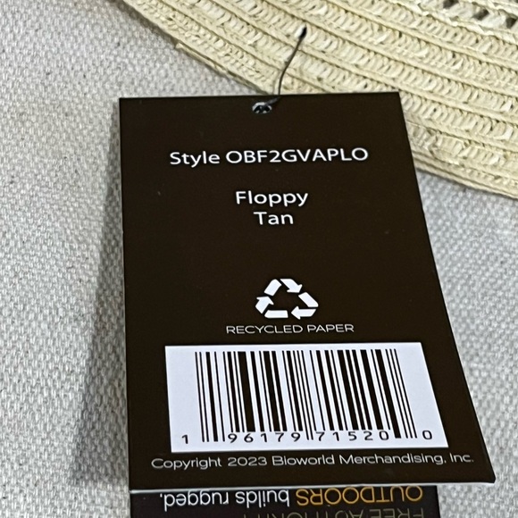 NWT Free Authority Outdoors Floppy Tan Sun Hat with UPF 50+, OSFM - Picture 5 of 15